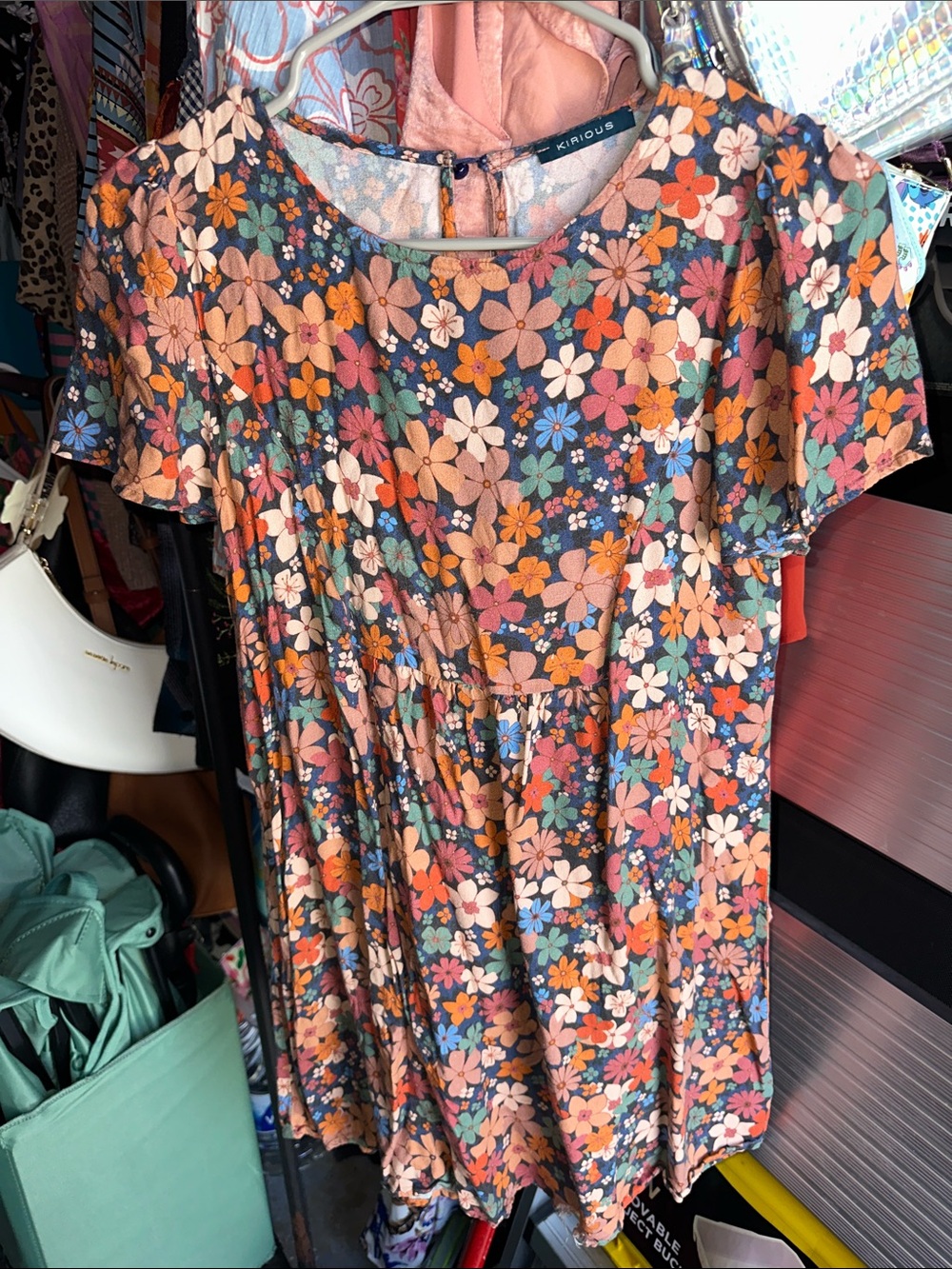 Kurious Floral Mini Dress in Multicolor